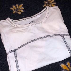 super cute and cool white t shirt with black lining